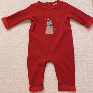 BABY GAP | Soft Fleece-Lined Snowman Coverall